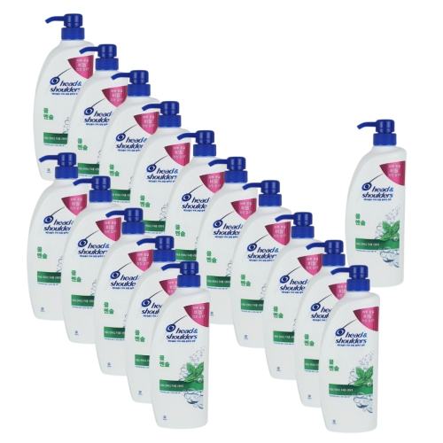한국P&G 헤드앤숄더 쿨 멘솔 샴푸 850ml (16개)