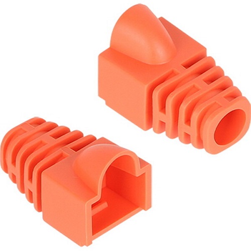 PLUG MASTER NM-SR007YR CAT.6 AMP 통부트 7Ø 오렌지 (100개)_이미지