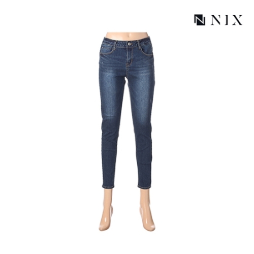 닉스 여성 D톤 워싱 부분밴딩 MID 온부 스키니FNNSDDK522M_이미지