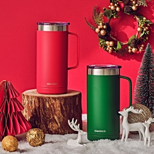 글라스락 텀블락 플레인 머그 텀블러 500ml 크리스마스 에디션 (2개)_이미지