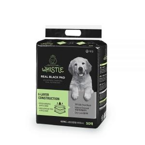 애경 휘슬 리얼블랙 배변패드 소형 50매 (1개)_이미지