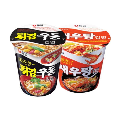 농심 튀김우동컵6개 + 새우탕컵6개