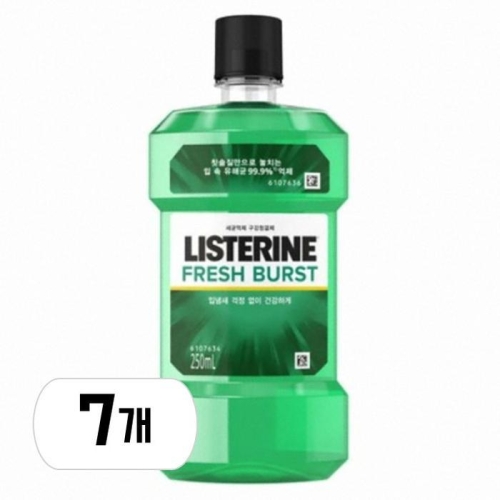 존슨앤존슨 리스테린 후레쉬 버스트 250ml (7개)
