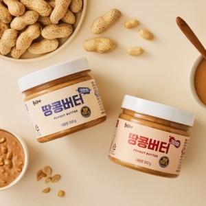 땅콩버터 100% 크런치 300g + 크리미 300g