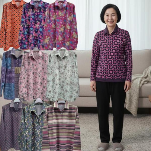 할마기모카라티셔츠 할머니겨울옷 엄마선물 42344596A