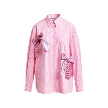 에센셜 앤드워프 지위 스트라이프 보우 디테일 셔츠 JIWI TP4510368_이미지