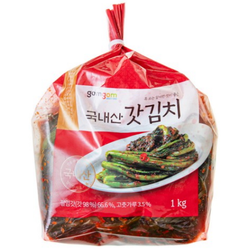 곰곰 국내산 갓김치 1kg (1개)_이미지