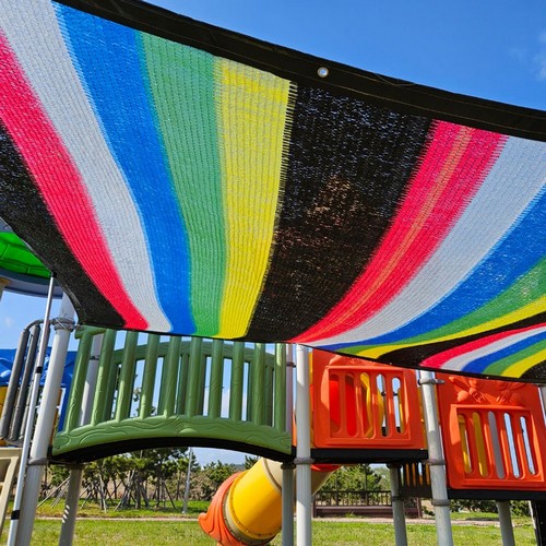 95% 무지개 차광막 4면봉제 (4x4m)