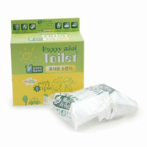 현대의료산업사 해피 미니 토일렛 휴대용 소변기(3개입)이미지입니다. 누르면 해당 게시물로 새창이동합니다.