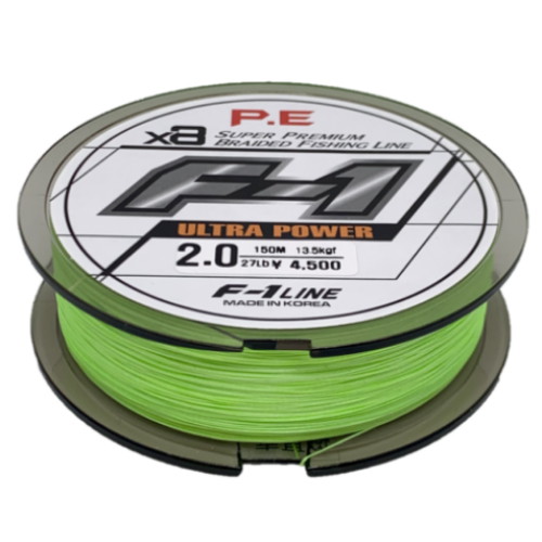 에프원 F1 형광그린 8합사줄 X8 PE 바다민물 루어원줄 낚시줄 (150m)_이미지