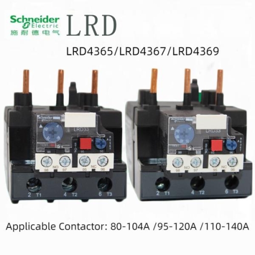 슈나이더 전기 열 과부하 릴레이 접촉기 LC1D80-104A 95-120A 110-140A 에 적용 가능 Lrd4365