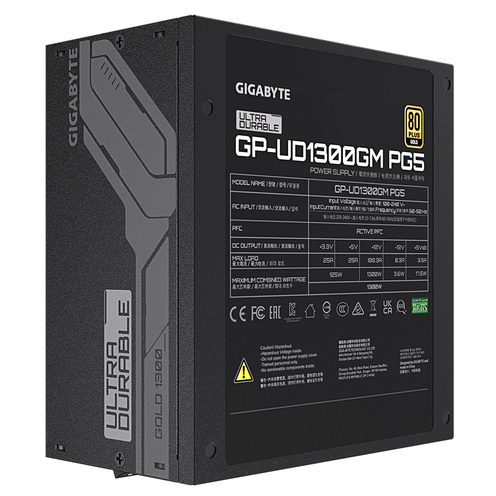 GIGABYTE UD1300GM PG5 80PLUS골드 풀모듈러 ATX3.0 제이씨현_이미지