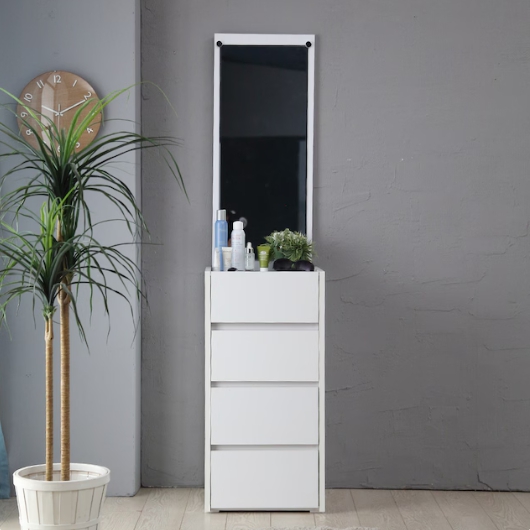 로쏘 드엔 틈새 스탠딩 서랍 거울 화장대 400_이미지