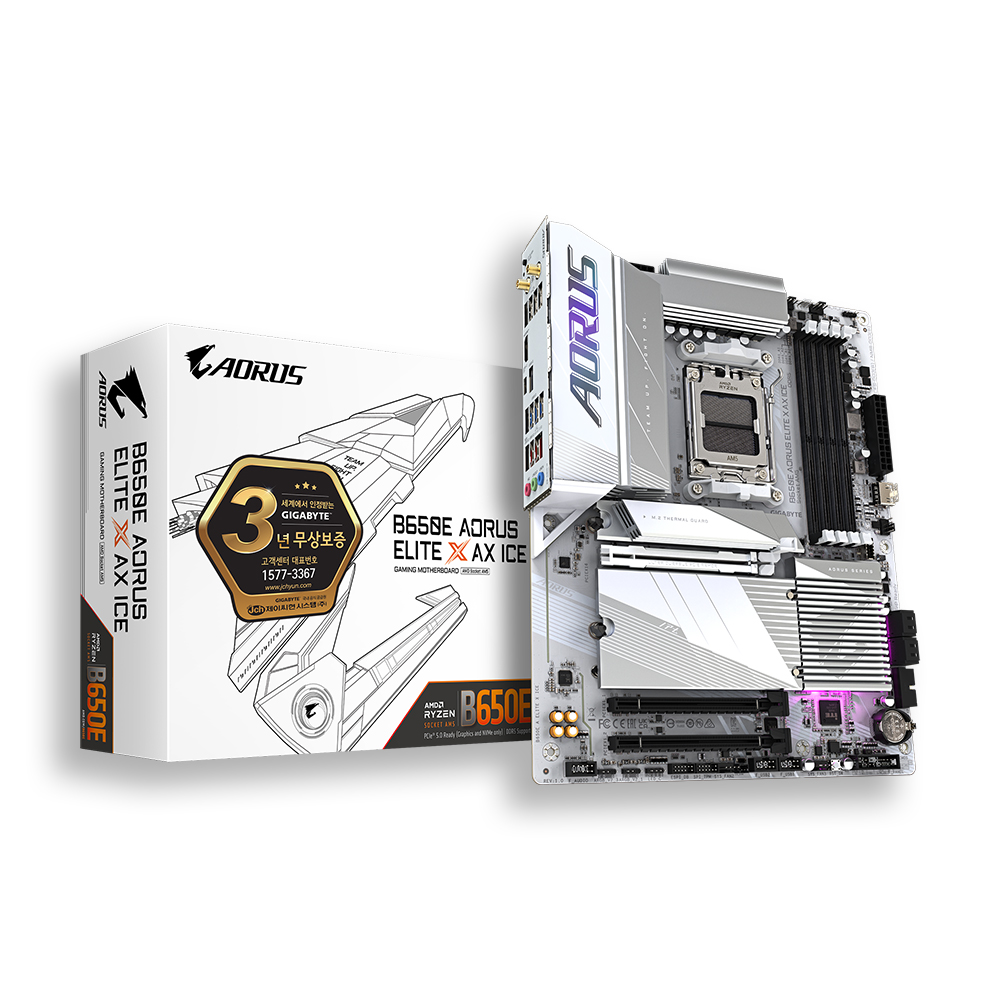 GIGABYTE B650E AORUS ELITE X AX ICE 제이씨현