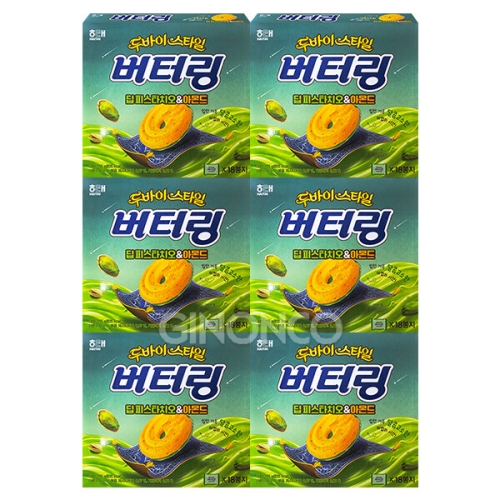 해태제과 버터링 딥 피스타치오 아몬드 155g (6개)_이미지