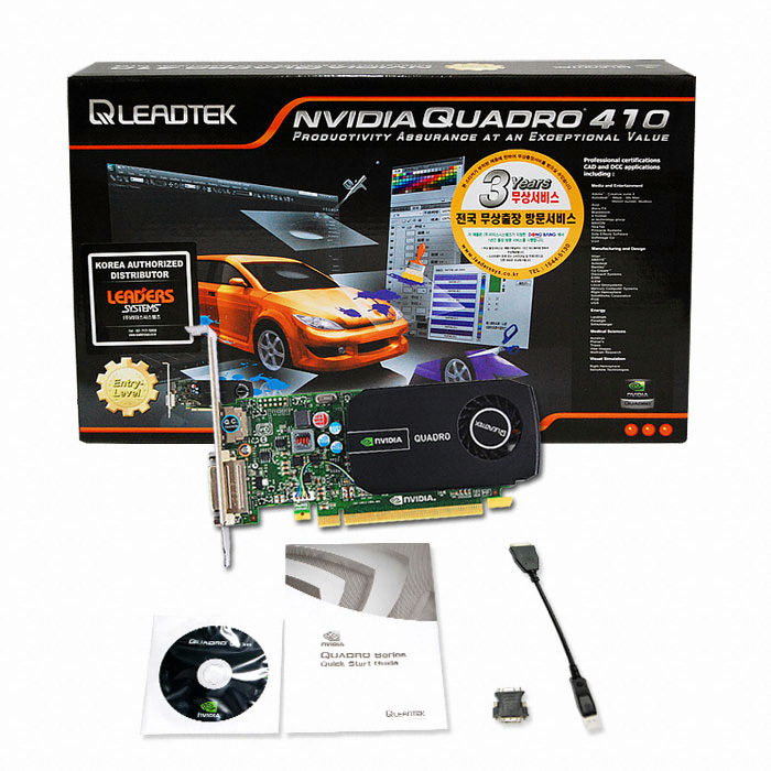 NVIDIA 쿼드로 410 D3 512MB 리더스시스템즈_이미지