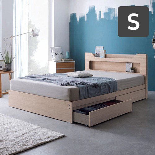 하포스침대 하모니 와이드 서랍형 LED침대 S (쟈가드파워본넬)_이미지