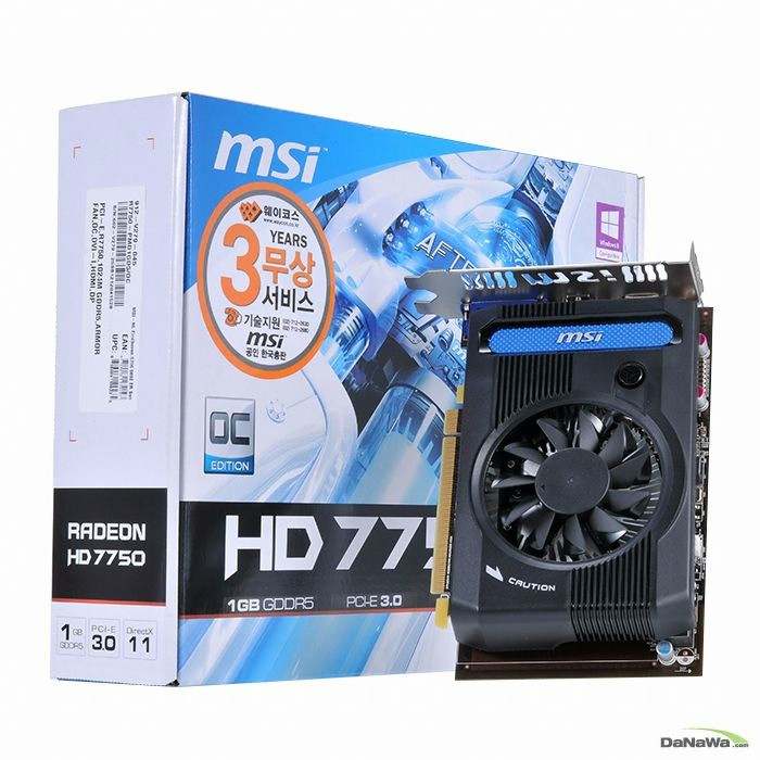 MSI 라데온 HD 7750 R7750 OC D5 1GB 아머_이미지