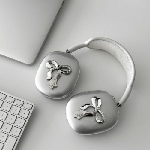 에어팟맥스 이어컵 커버 투명 리본 실리콘 케이스 AM-20607