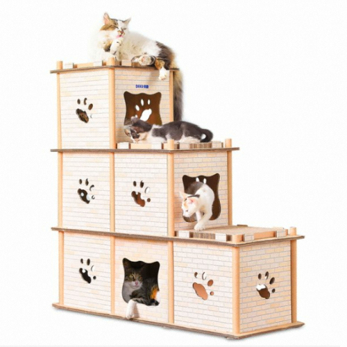 [불명] 크림펫 캣타워 고양이숨숨집 스크래쳐