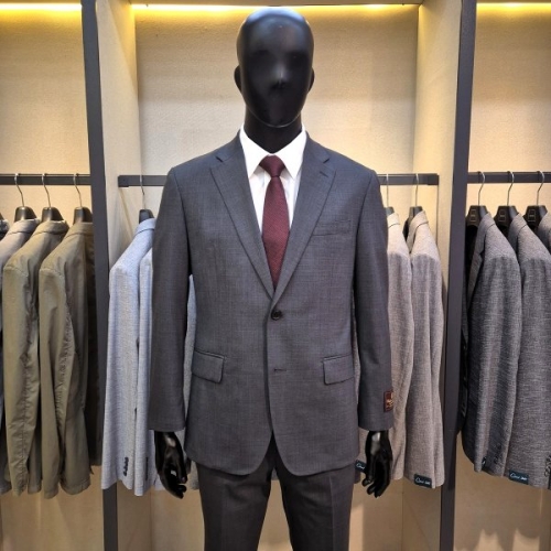  바쏘 봄/가을 다크 그레이 컬러 순모 남성정장세트 BZS1JF38DG