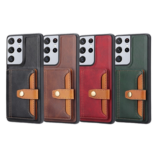 베켄 베락스 갤럭시A52s 심플 버튼 가죽 커버 케이스