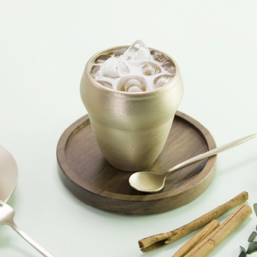 한놋 유기 옥맥주컵 400ml_이미지