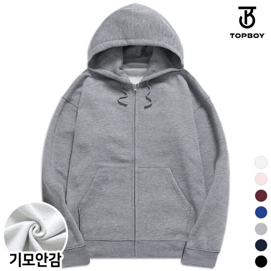 탑보이 남녀공용 도톰 기모 후드집업 TS034_이미지