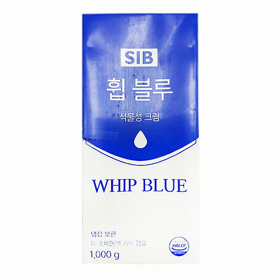 선인 SIB 휩 블루 식물성 크림 1L이미지입니다. 누르면 해당 게시물로 새창이동합니다.