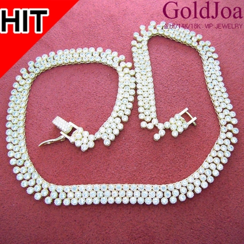 한정특가 럭셔리 2줄 테니스 실버목걸이 41742c