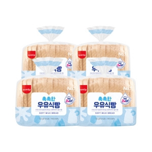 삼립 촉촉한 우유식빵 330g 4봉/ 식빵