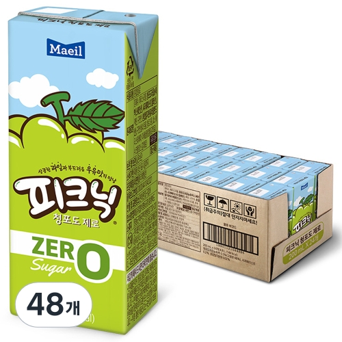 매일유업 피크닉 청포도 제로 200ml (72개)