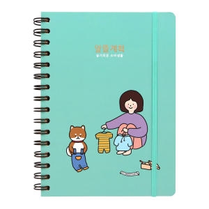핑크풋  보리 알뜰계획 가계부, 민트, 1개