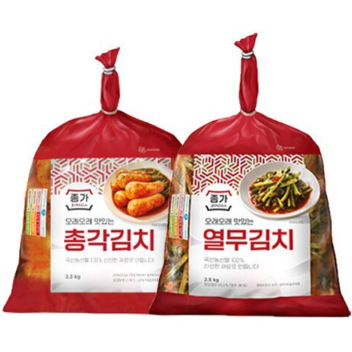 종가 총각김치 2.3kg + 열무김치 2.5kg이미지입니다. 누르면 해당 게시물로 새창이동합니다.
