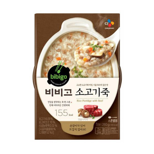 CJ제일제당 비비고 소고기죽 280g이미지입니다. 누르면 해당 게시물로 새창이동합니다.