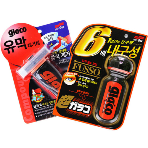 소프트99 <b>글라코</b> 유막제거제 G-47 + 발수코팅제 G-19