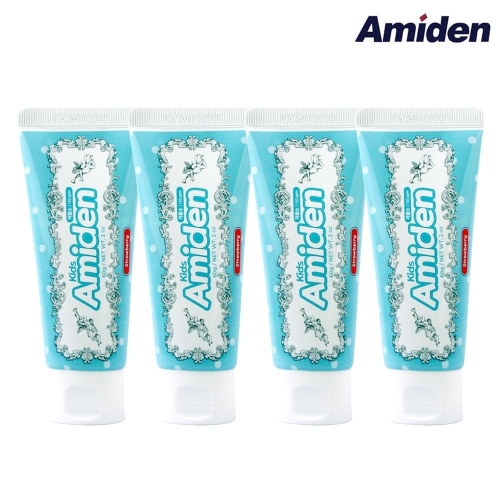 퓨어덴탈 아미덴 어린이 저불소 딸기향 치약 60g (4개)