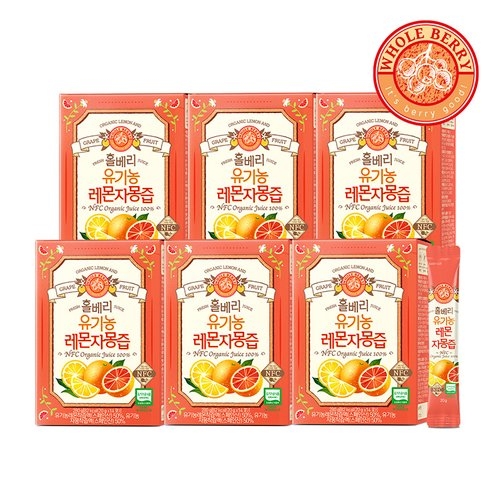 홀푸드코리아 홀베리 유기농 레몬자몽즙 20g 14포 (6개)