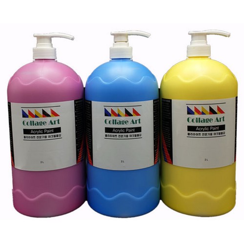 [불명] 콜라쥬아트 전문가용 아크릴물감 2000ml 낱색_이미지