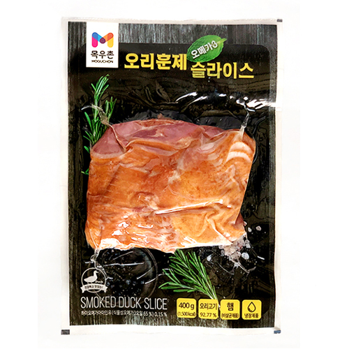 목우촌 오메가3 오리훈제 슬라이스 400g (1개)_이미지