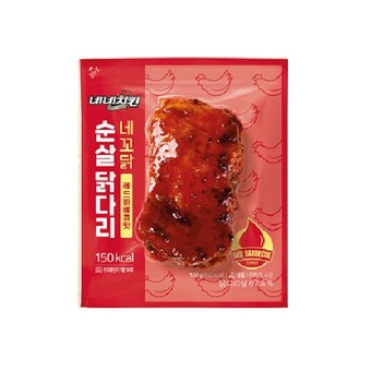 허닭프렌즈 네네치킨 네꼬닭 순살 닭다리 레드바베큐맛 100g