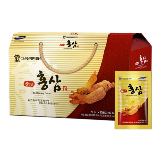 대웅생명과학 6년근 홍삼 70ml 30포 (1개)