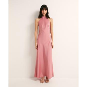 사틴 스페라 홀터넥 롱 원피스 / 56240009516 ROSA