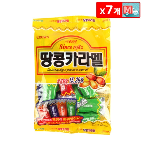 크라운제과 땅콩카라멜 120g (7개)_이미지