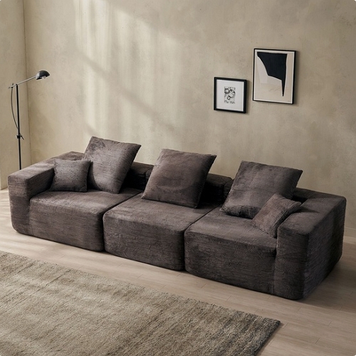 잉글랜더 스틸라 네모 패브릭 소파 4인용 (스툴별도)_이미지