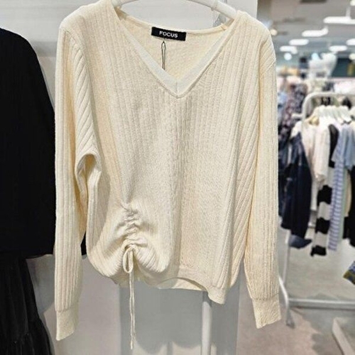 포커스 HC40 골지브이넥니트 골지브이넥니트 FF5I7KT0017_이미지