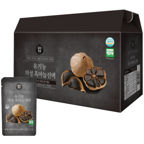 바로코퍼레이션 바로생활 몸애쏙쏙 유기농 의성 흑마늘진액 80ml 30포 (2개)_이미지