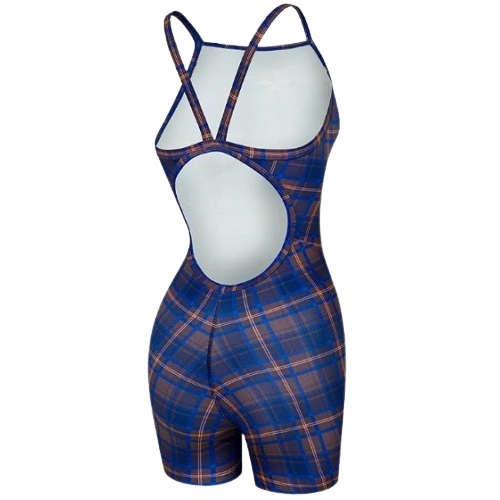 아레나 컨트리 체크 2부 반신 싱글 수퍼플라이백 A5FL1LH05BLU_이미지