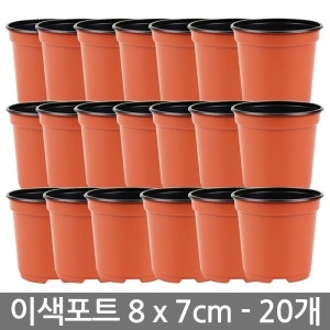 이색포트 8호 20개 / 플라스틱 화분 다육이화분 포트
