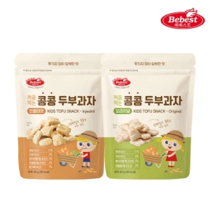 베베스트 처음먹는 콩콩 두부과자 오리지널 20g (4개)_이미지